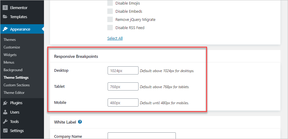 Page Builder Framework Breakpoints