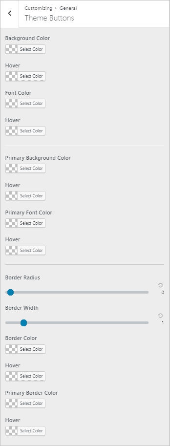 page builder framework button options. 