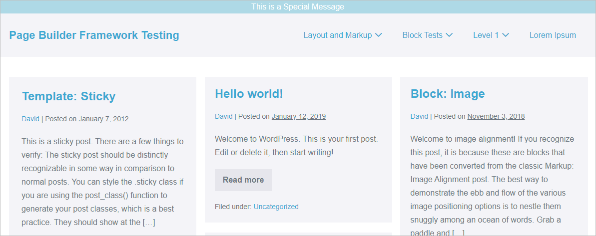 page builder framework custom section example