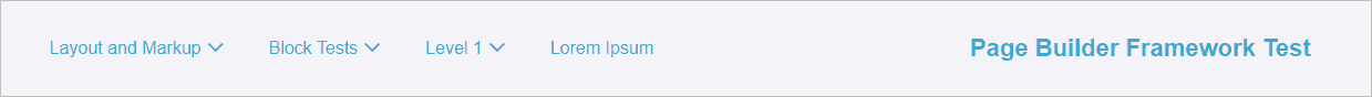 page builder framework menu left