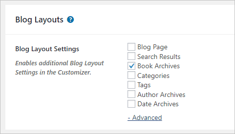 page builder framework separate archive options