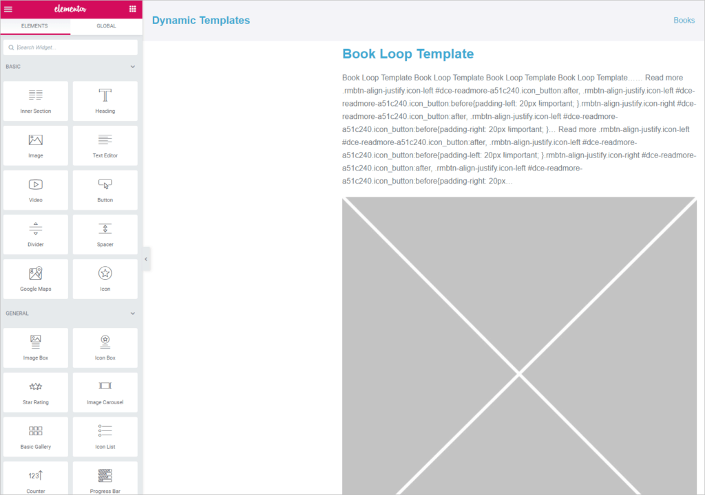returning to edit the loop template