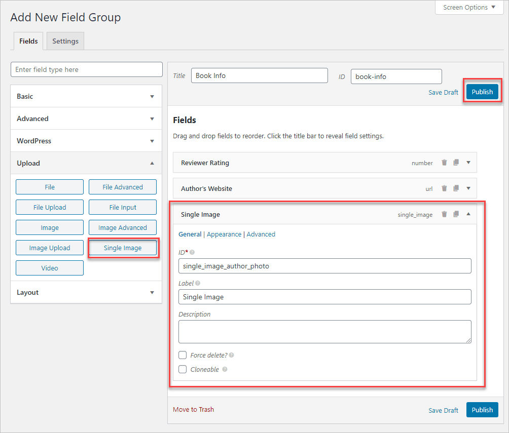 Reviewer Image Field