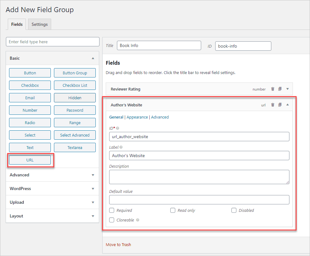 Reviewer Url Field