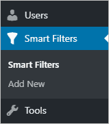 jetsmartfilters menu