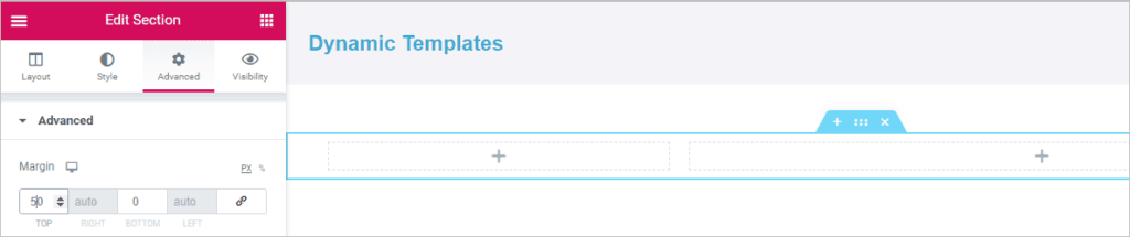 add margin to the top