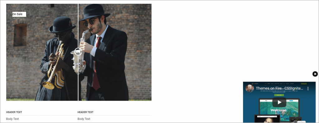 Sticky Video Example