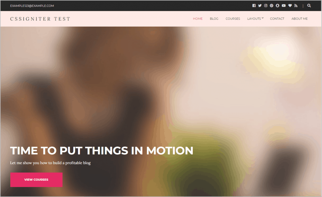 Test Site With Spencer Theme Installed